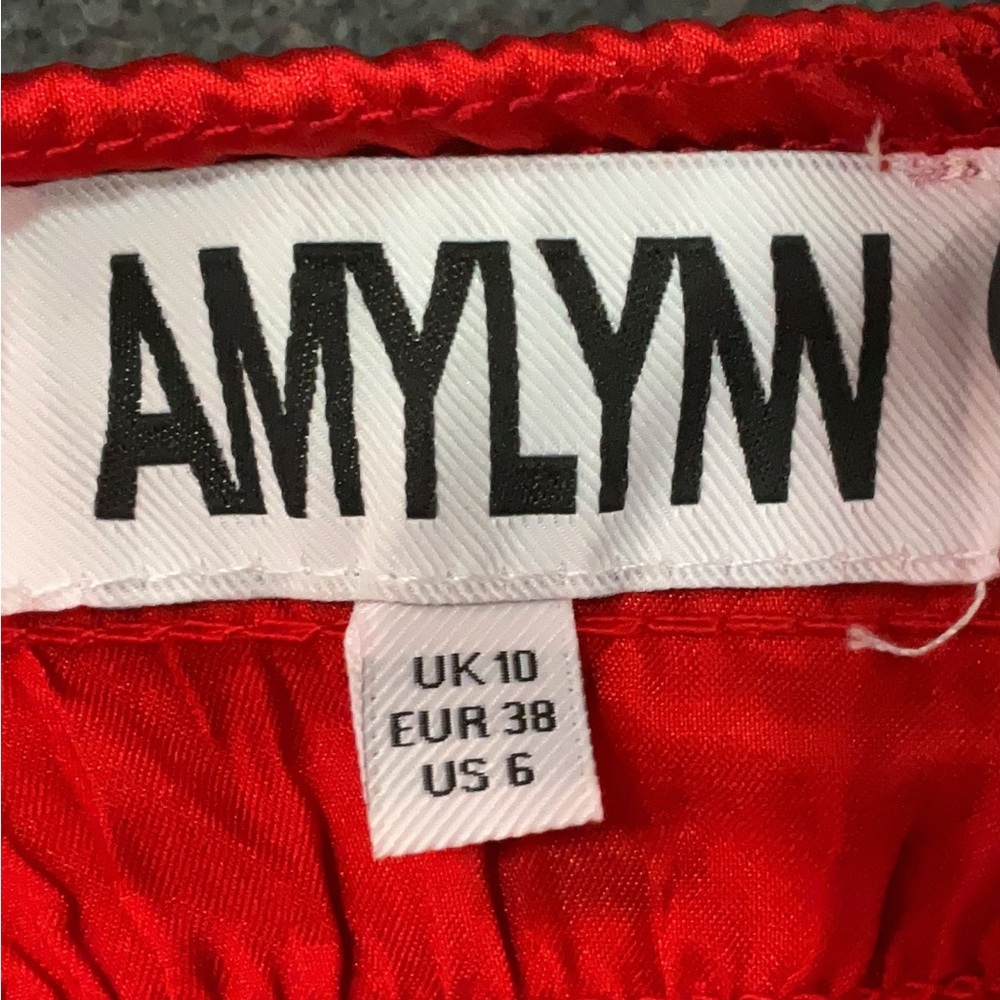AMYLYNN Eleanor Satin Dress In Red - Picture 9 of 11